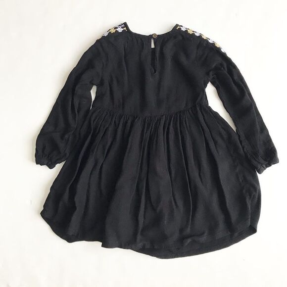 Old Navy black embroidered guazy dress EUC 3T - Picture 4 of 4
